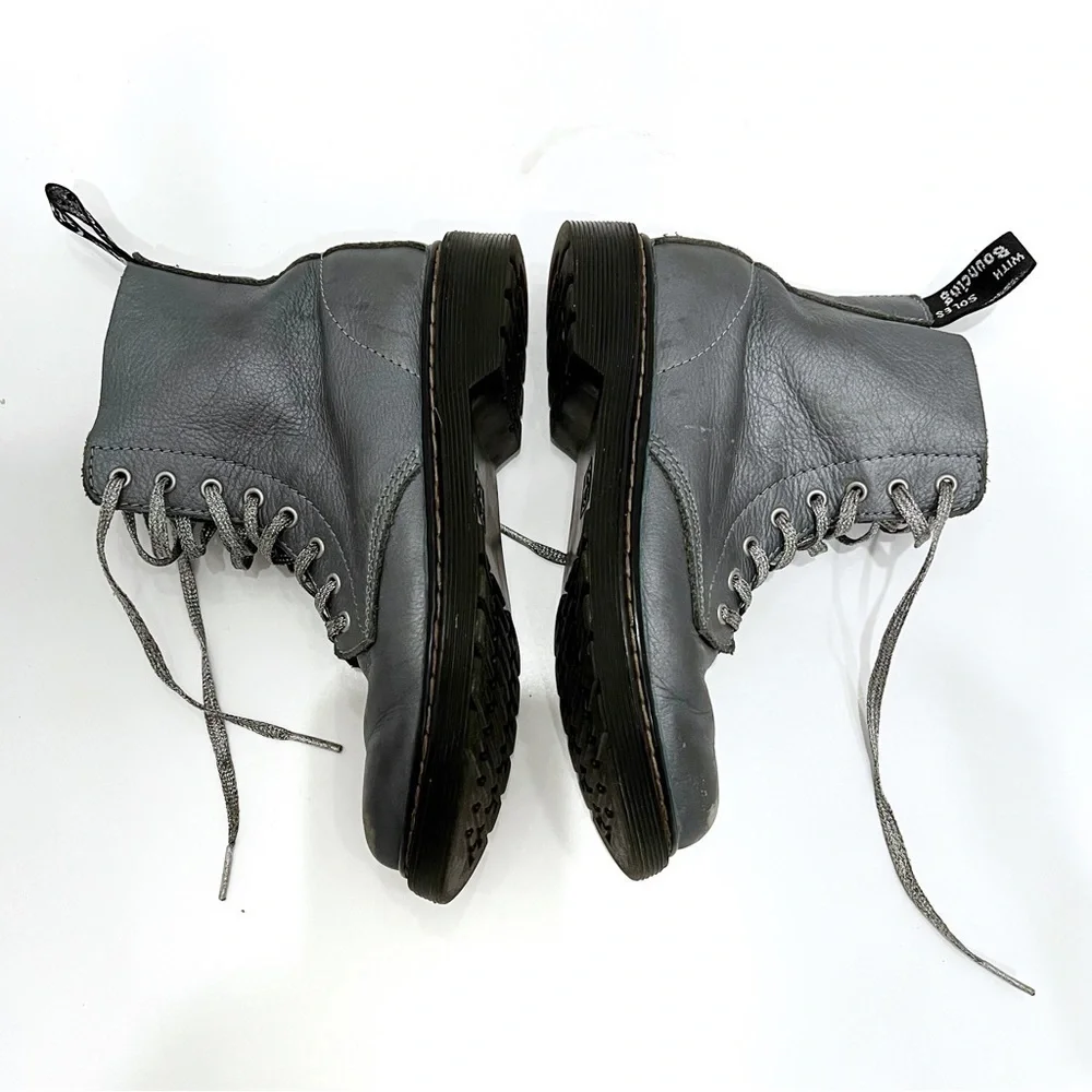 DR. Martens Metallic Gunmetal Boots Size 2